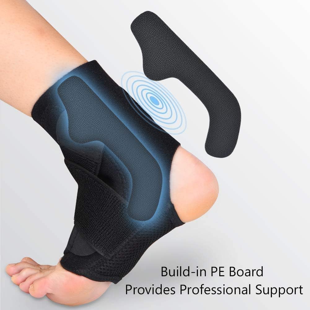 DOACT Ankle Brace for Women Men Adjustable for Sprained Ankle Support Braces with PE BOARD, Neoprene Ankle Strap Compression Wrap for Sports Running,Achilles Tendonitis,Injury Recovery