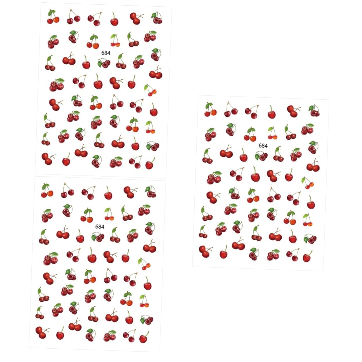 FOMIYES 3 Set Di Adesivi Per Nail Art Adesivi Con Design Di Frutta 3d Per Unghie Per Donne E Ragazze 12 Fogli*3