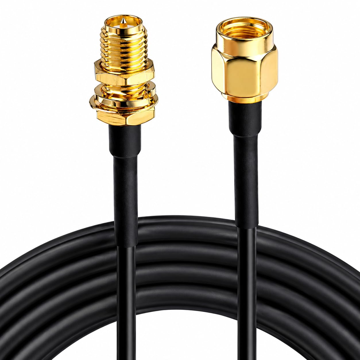 CABLEPELADO Cavo Antenna di Prolunga RP-SMA a SMA Maschio/Femmina - Bassa Perdita per WiFi, Scheda di Rete Wireless PCIE Mini PCI Express - 2 Metri