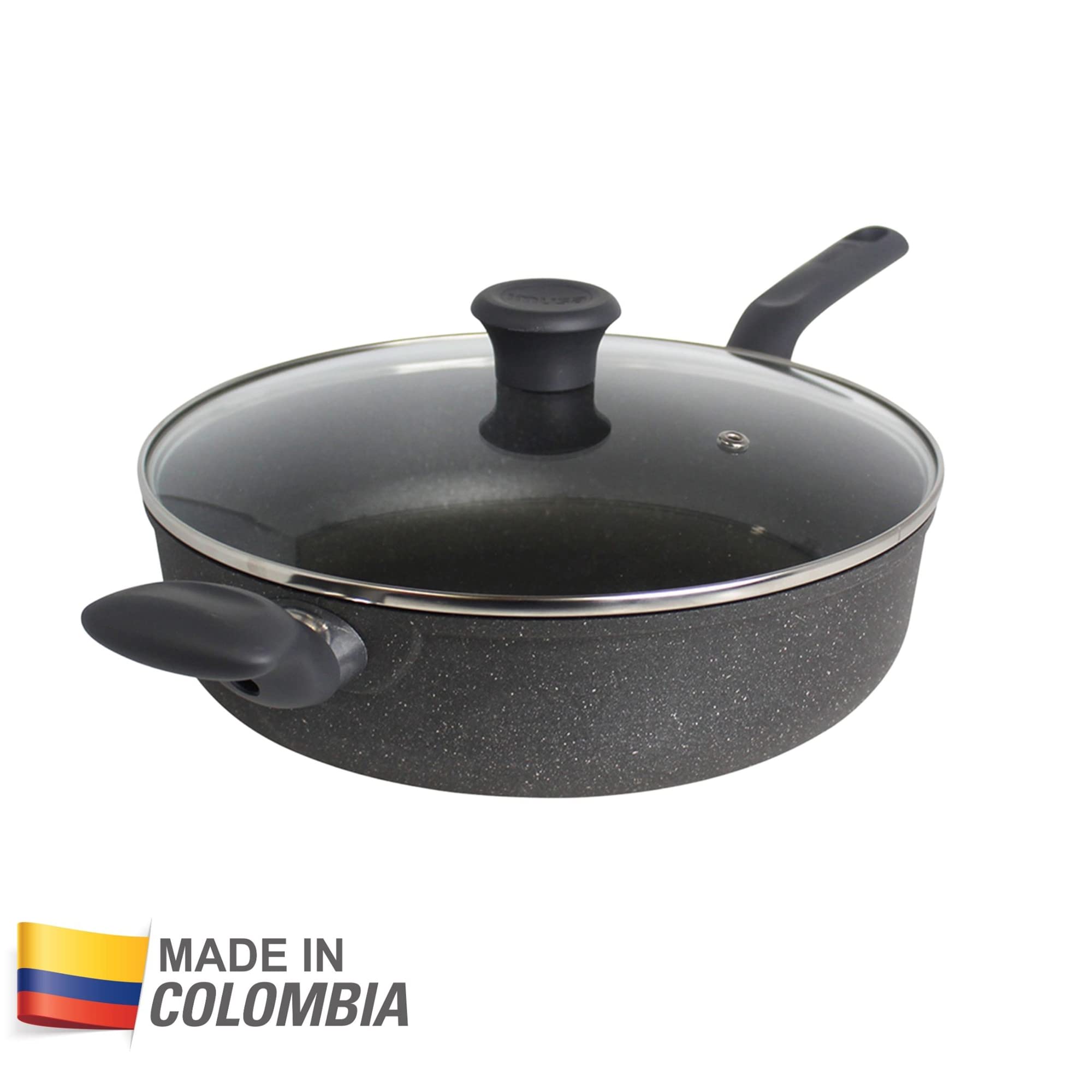 IMUSA Made in Colombia 4 Quart Nonstick Jumbo Cooker with Glass Lid
