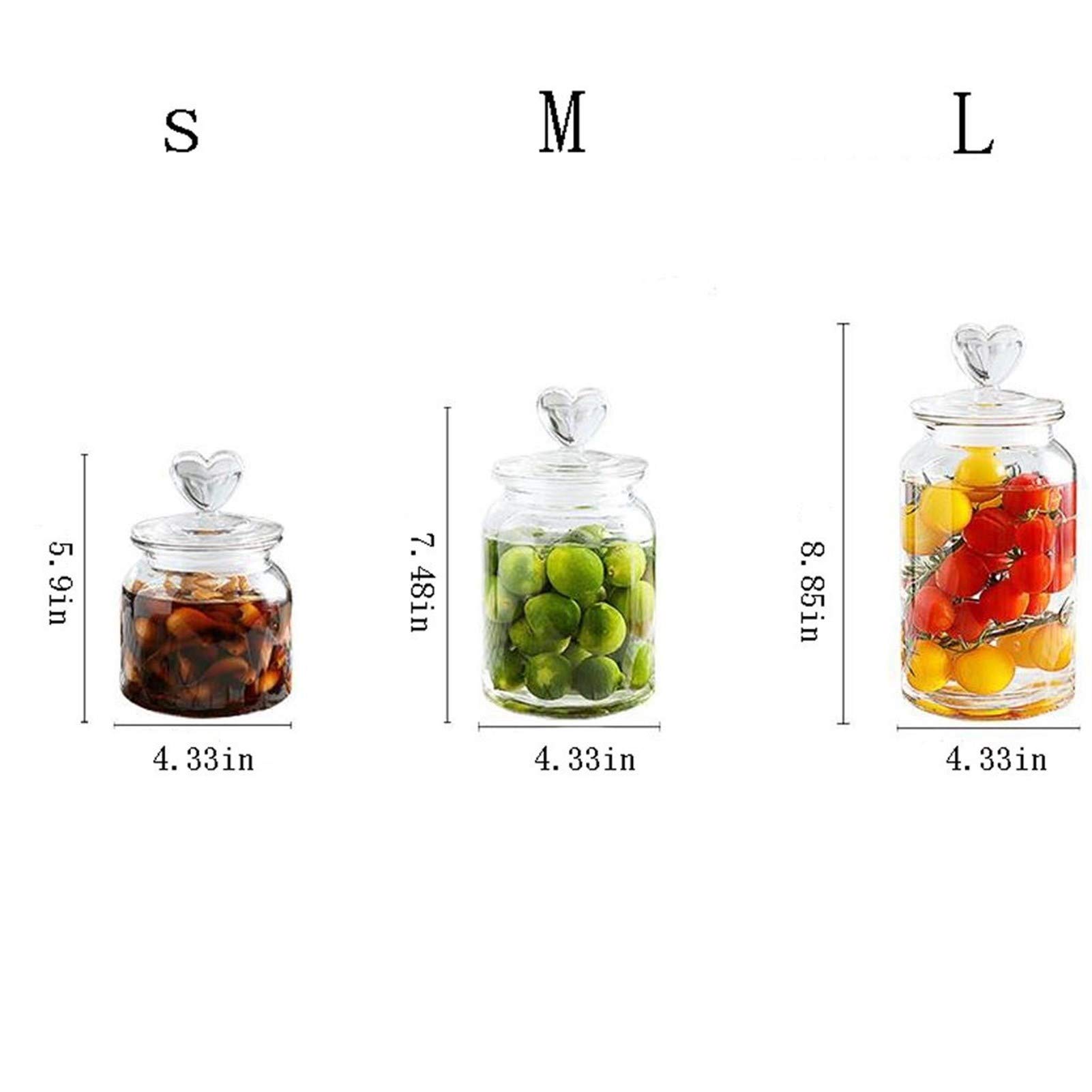 Botes para Alimentos Tarro 2 piezas de vidrio con tapa, Hermético envase de cristal de almacenamiento for alimentos, harina, pasta, café, dulces, aperitivos y Más, botes de cristal for el Hogar & Coci