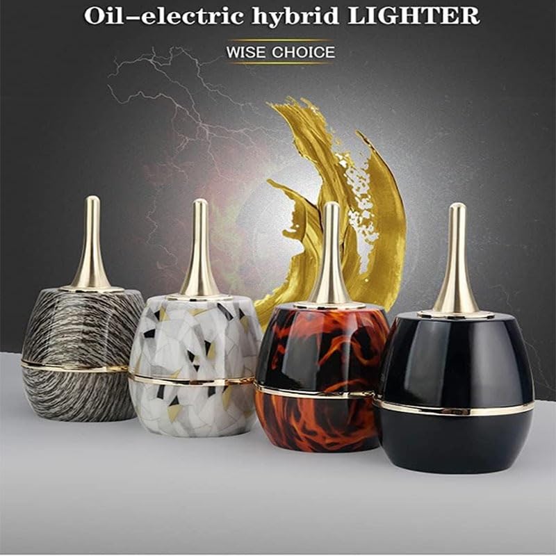 Encendedor eléctrico híbrido recargable USB marrón miniatura 3