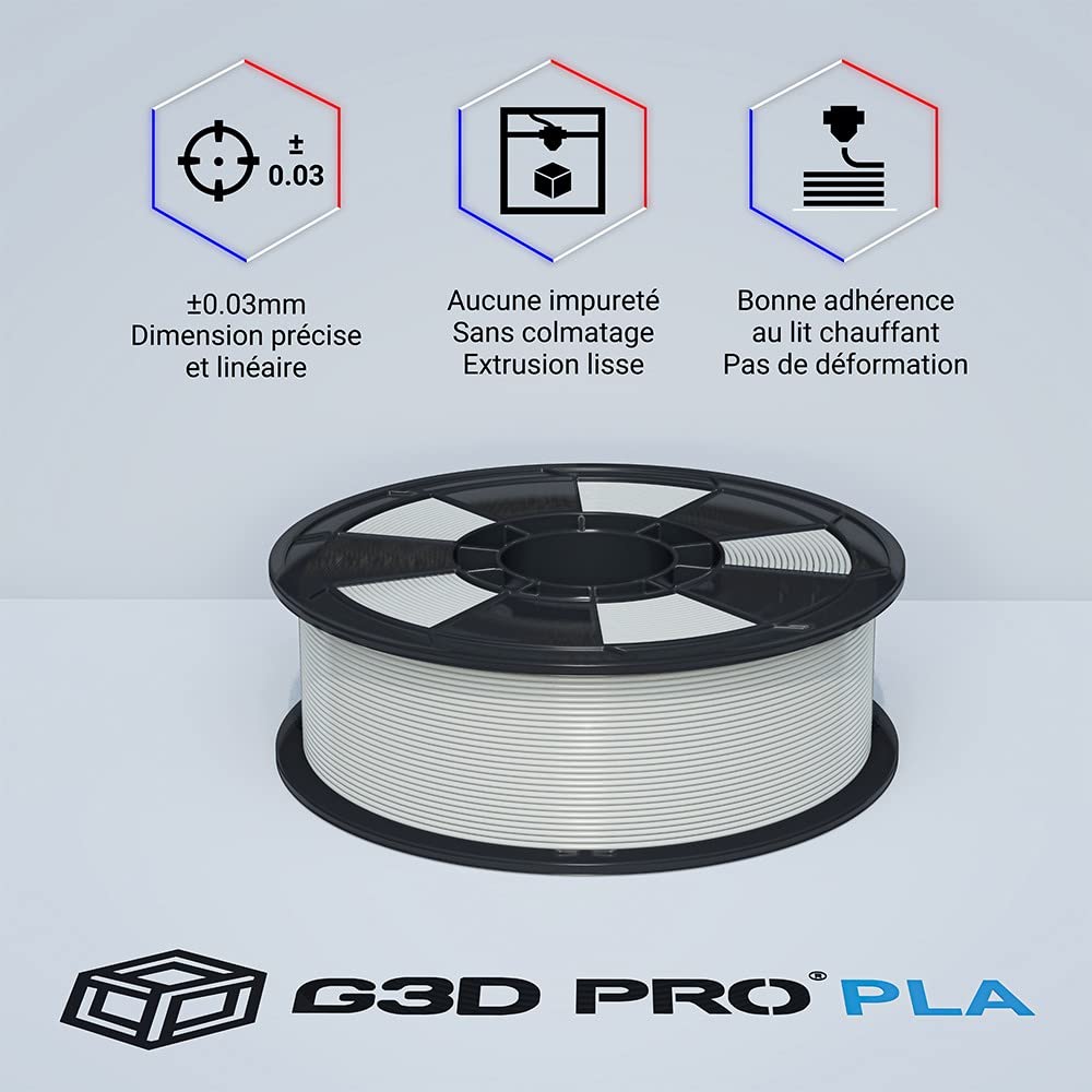 Pack Filamento PLA Flex para impresora 3D, 1,75mm, 7 colores, bobina, 7 x 0,5 kg