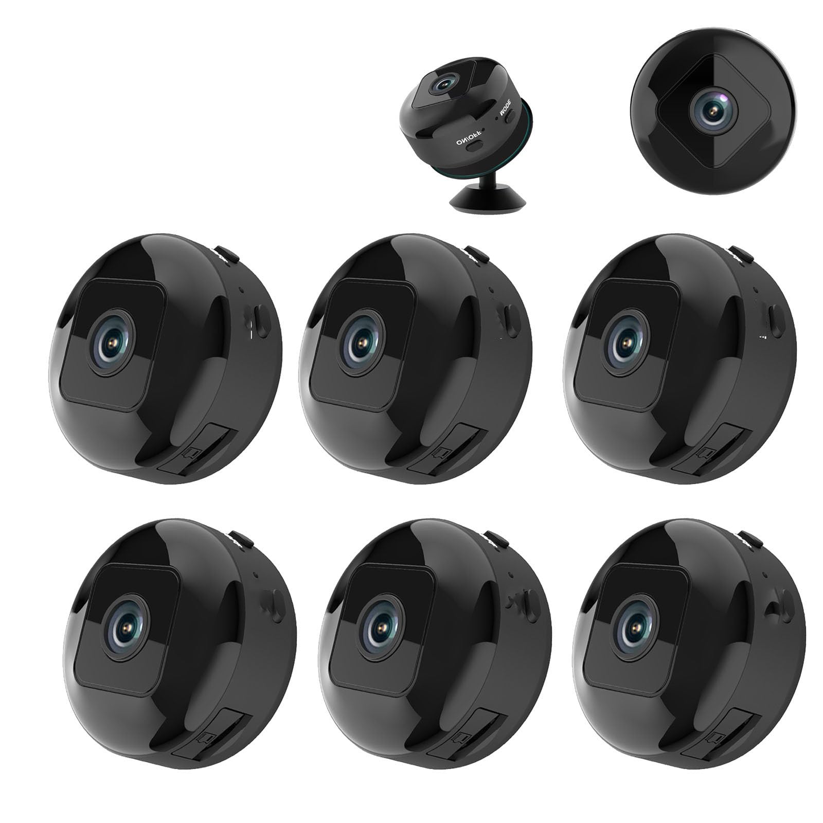 Hidden Camera HD Night Vision, Security Mini Camera WiFi Camera, Magnetic Mini Security Camera, 1080p HD Minicamera Wireless with Night Vision for Outdoor/Indoor (6PCS)