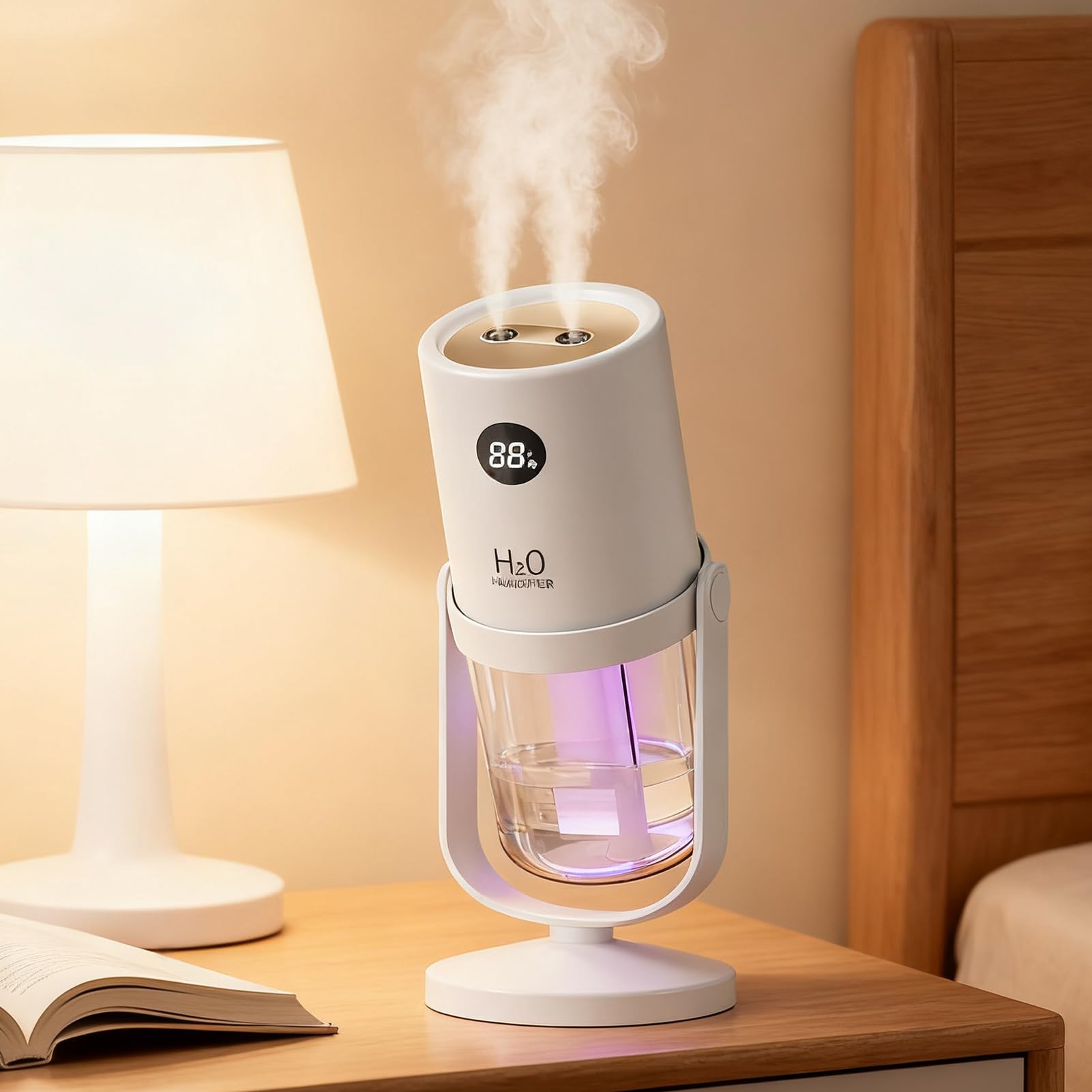 Umidificatore Da Scrivania Umidificatore Rotante A Doppio Beccuccio Con