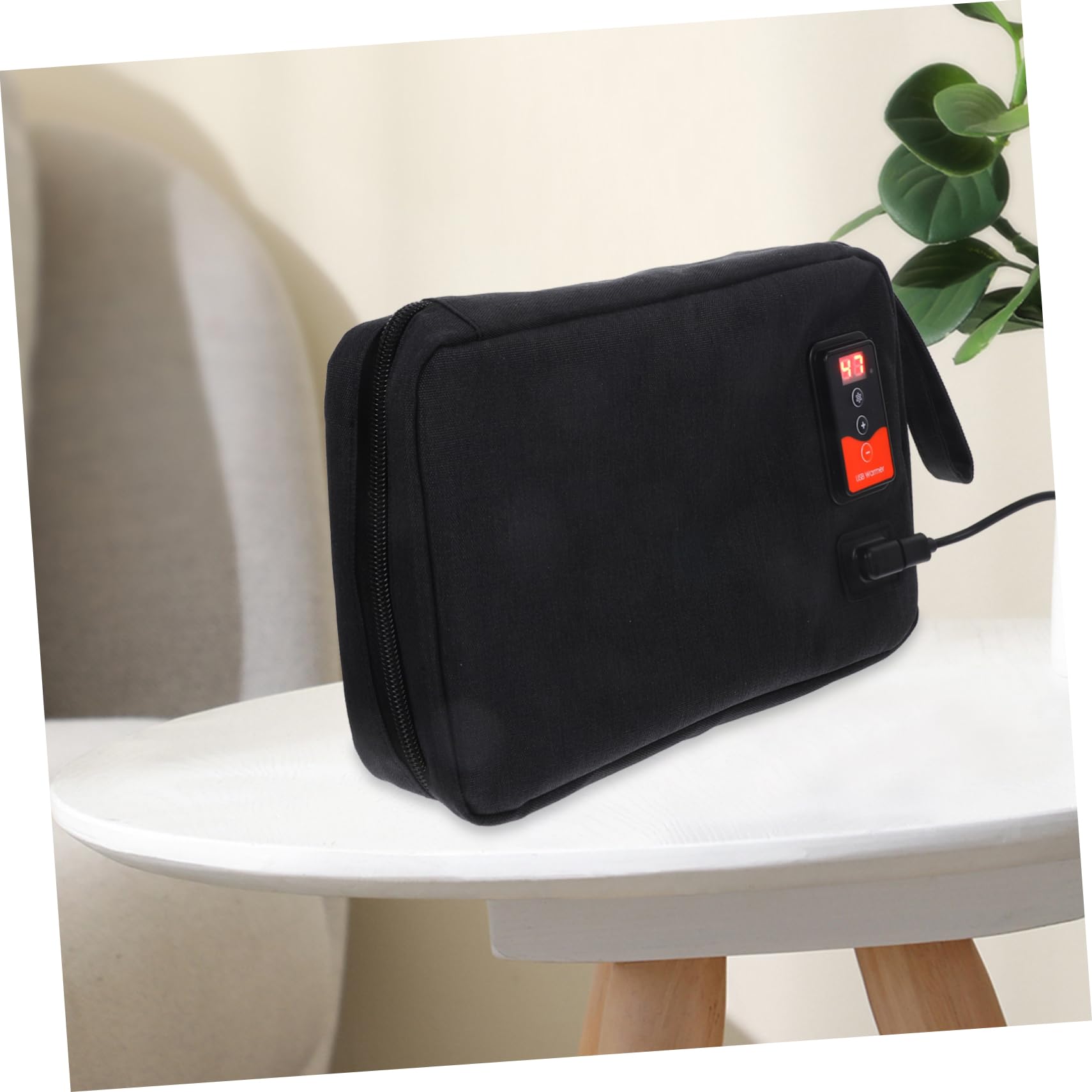 Lurrose Tragbarer USB Feuchttuchspender mit Konstanter Temperatur und Eingebautem Temperatursensor für Babyartikel Geeignet für Innen und Außenbereich Neopren und Polyester Material