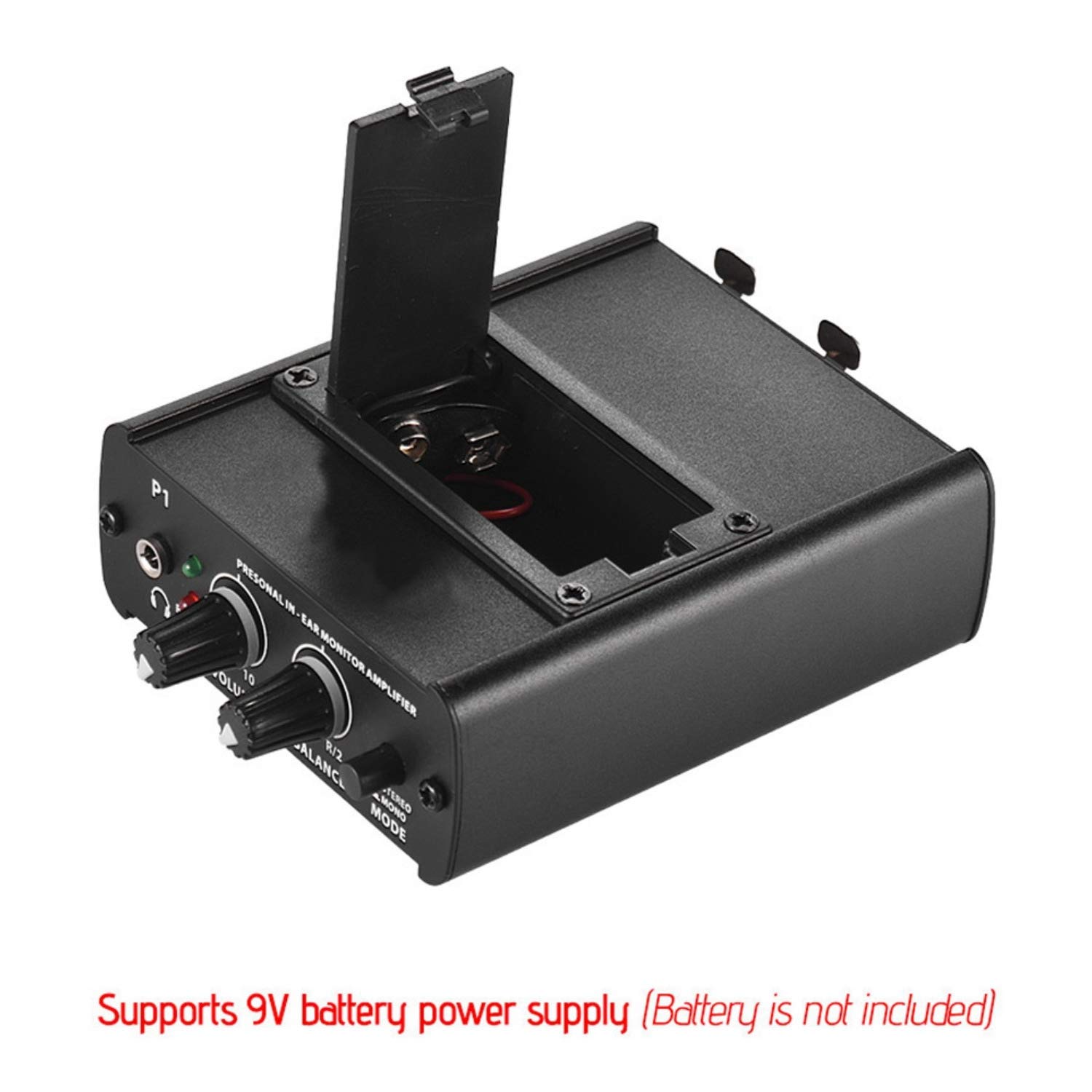 Pasuihcay Personal in-Ear Monitor Headphones Amplifier with XLR Inputs 3.5mm Output Audio Interface, black