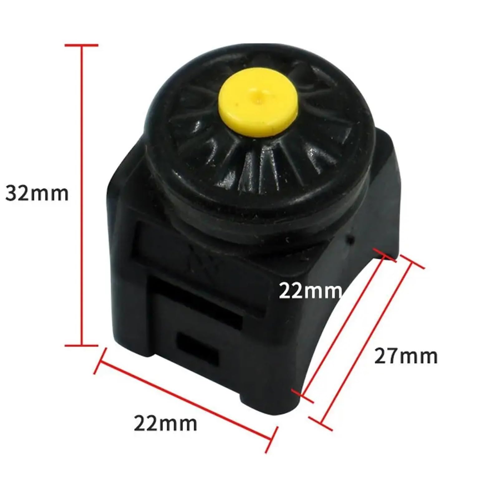 Interrupteur D'arrêt d'urgence pour Moto Bouton Poussoir pour Rouge Klaxon Démarreur Moto Tout-Terrain Double Sport pour Guidon De 22 Mm Interrupteur Démarrage Bouton de démarrage Moto(Yellow)