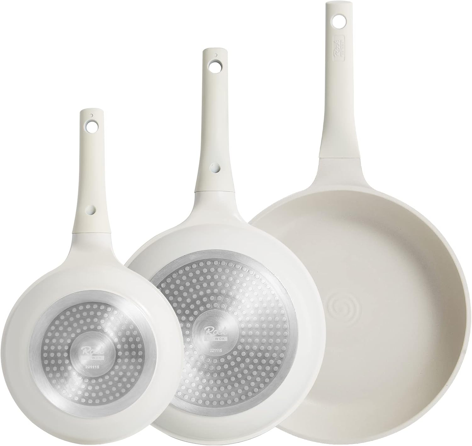 Ceramic Nonstick Frying Pan Set, 3 Pcs Skillet, Healthy Cooking