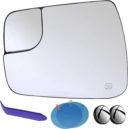Reemplazo de cristal del espejo lateral del conductor para RAM 1500 2019-2024, calentado sin BSD sin atenuación automática 68402037AA, 68402093AA