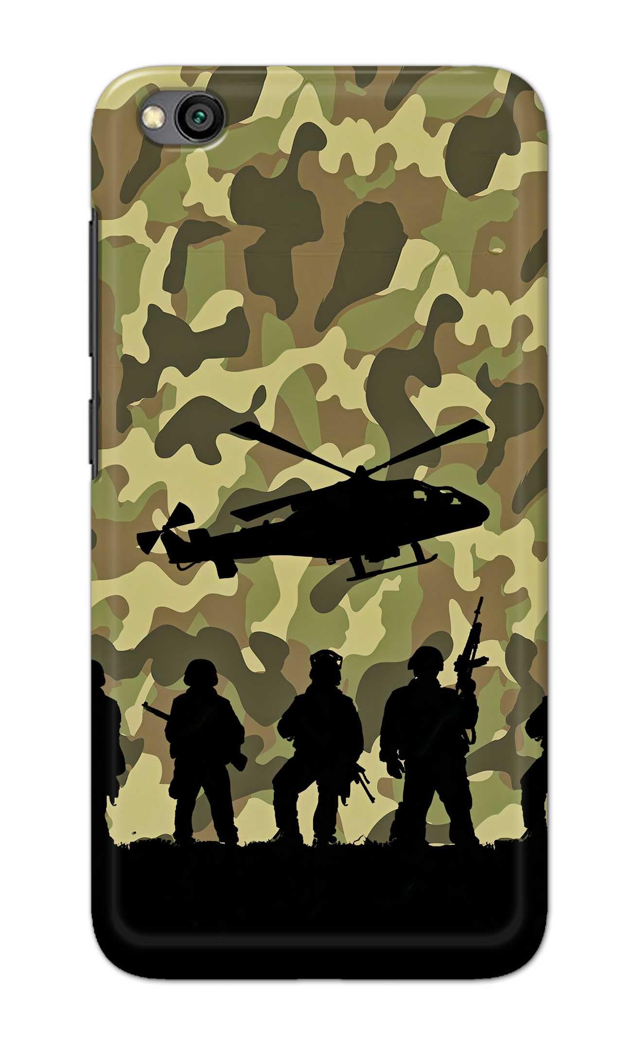 PRINTFIDAA® Printed Hard Back Cover for Mi Redmi GO Back Cover (Army) -190724(BI)