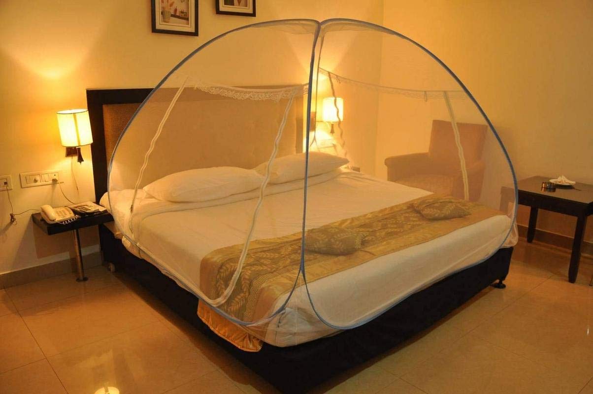 Backbone Mosquito Net, Polyester Foldable King Size Bed,Double Bed,Queen Size Bed with Free Saviours(Suitable for 6ft x 6ft to 6.9ft x 6.9ft) - White (B07L1W6G54) Amazon Price History, Amazon Price Tracker