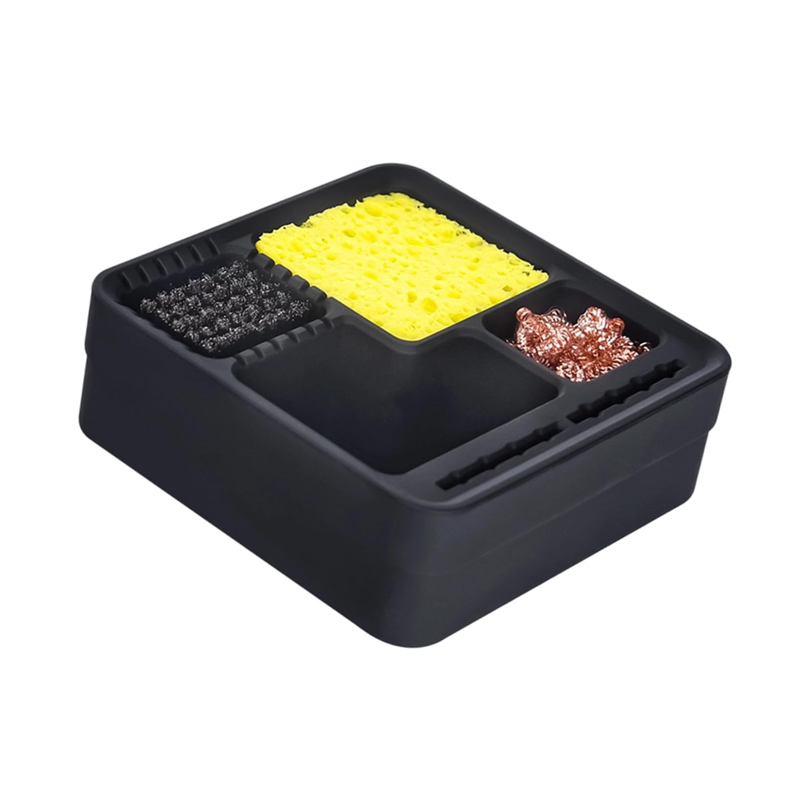 Kaeltsyn Black Sturdy Silicone Solder Scrap Bin Multi Purpose Storage Box Flexible Parts Holder For Welding And Electronics Maintenance Non Stick Clearing Bin