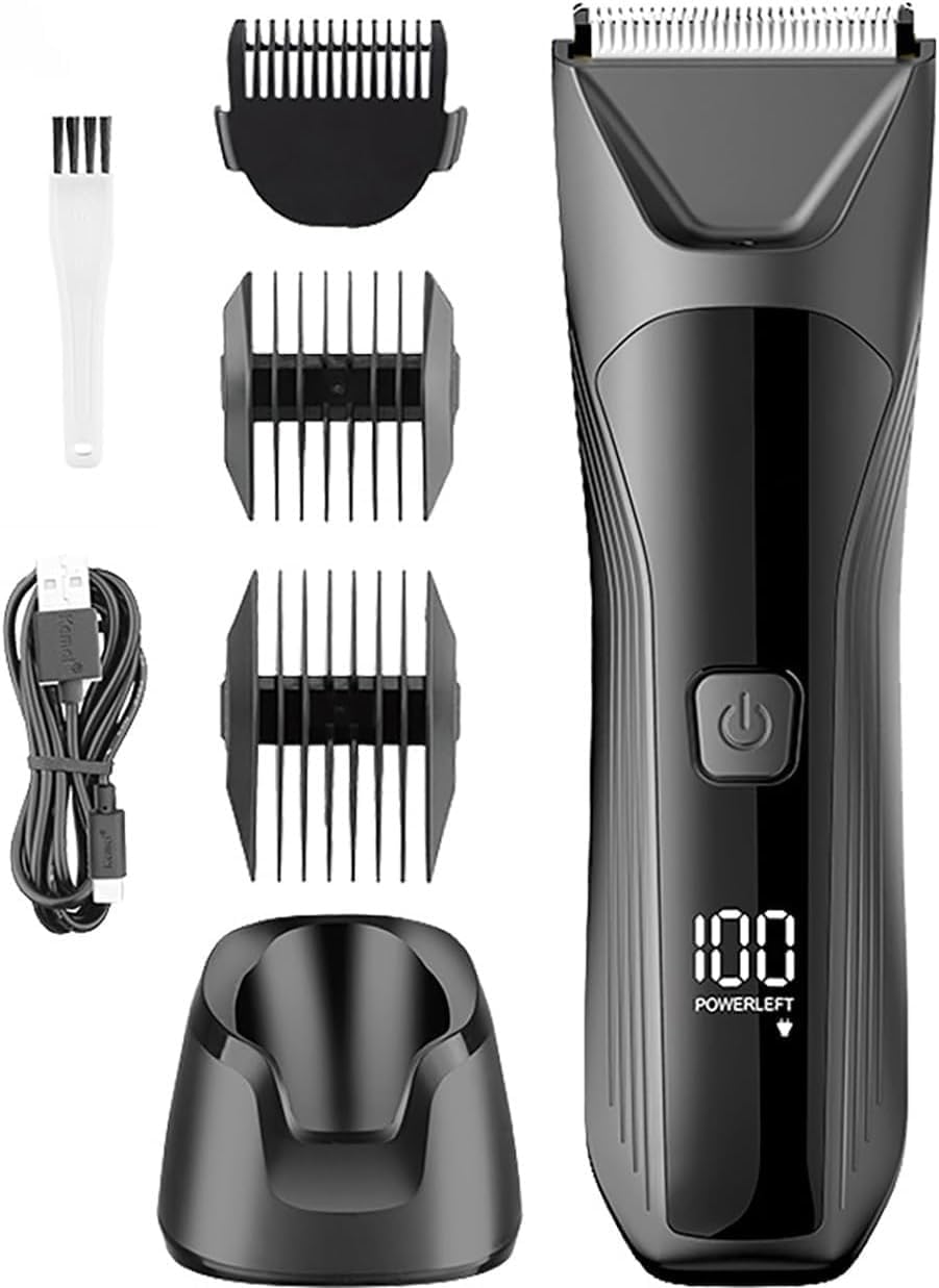 Hair Clippers for Men, USB Charging Digital Washable Personal Trimmer for Men and Women, with Illuminated Trimmer、LCD Display