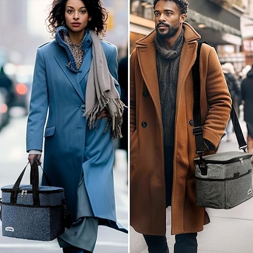 Miniatura 5 de Afwerirc Lonchera térmica reutilizable de 7.5L para mujeres y hombres, bolsas de mano, enfriador de hielo para pícnic para adultos, correa de hombro