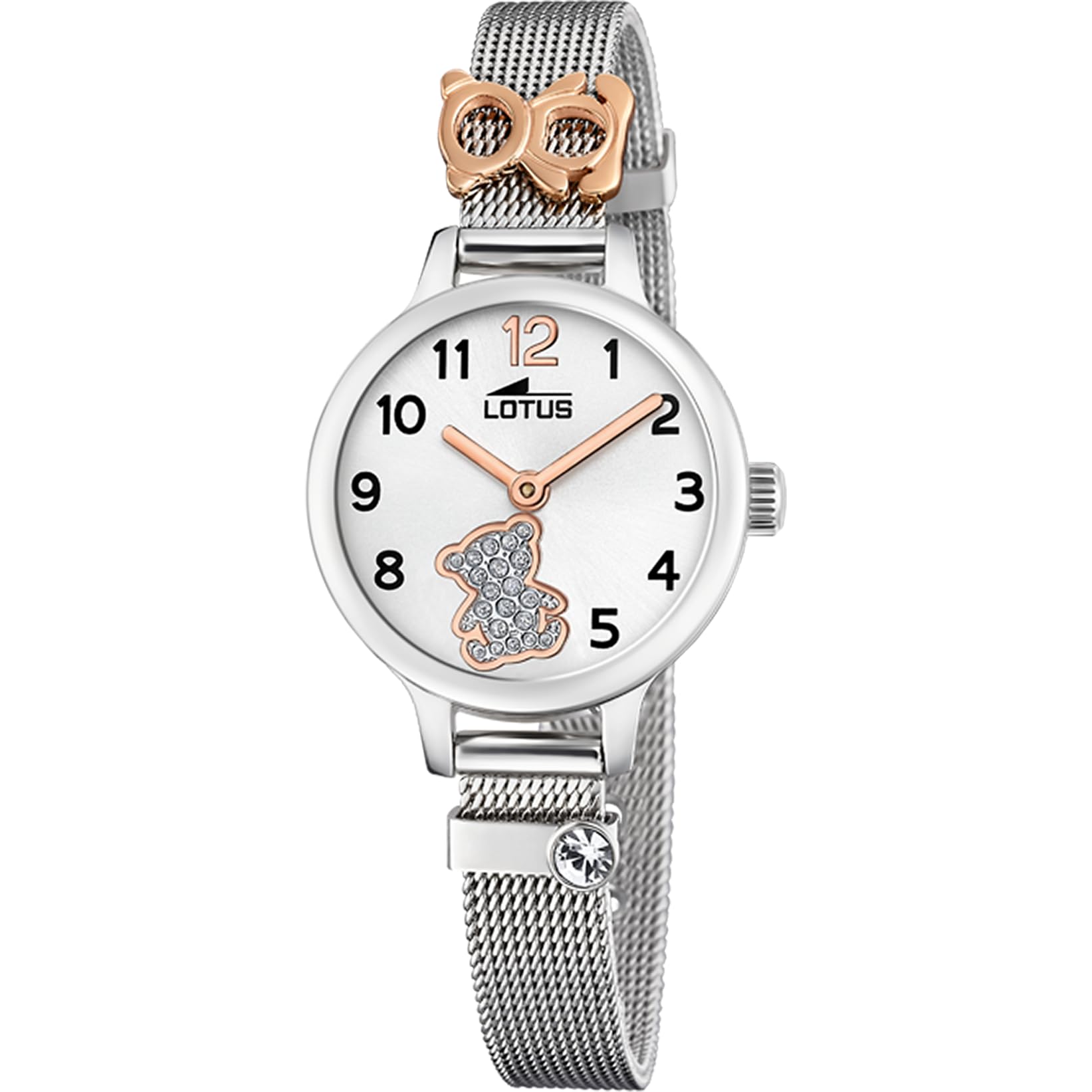 LOTUS Analoge Kinderhorloge voor Jongens met Zwarte Leren Band – Quartz Uurwerk – Hoogwaardig Mineraalglas – Waterbestendig 5 ATM 18859/2 – Met Geschenkarmband – Junior Collection