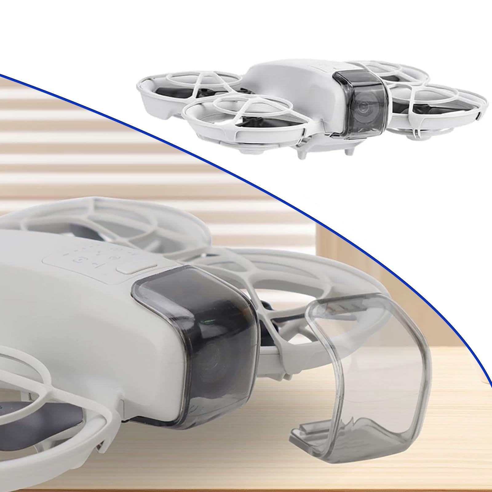 2 custodie Gimbal per DJI Neo, copriobiettivo Gimbal, copertura trasparente antipolvere e accessori anticaduta per drone DJI Neo