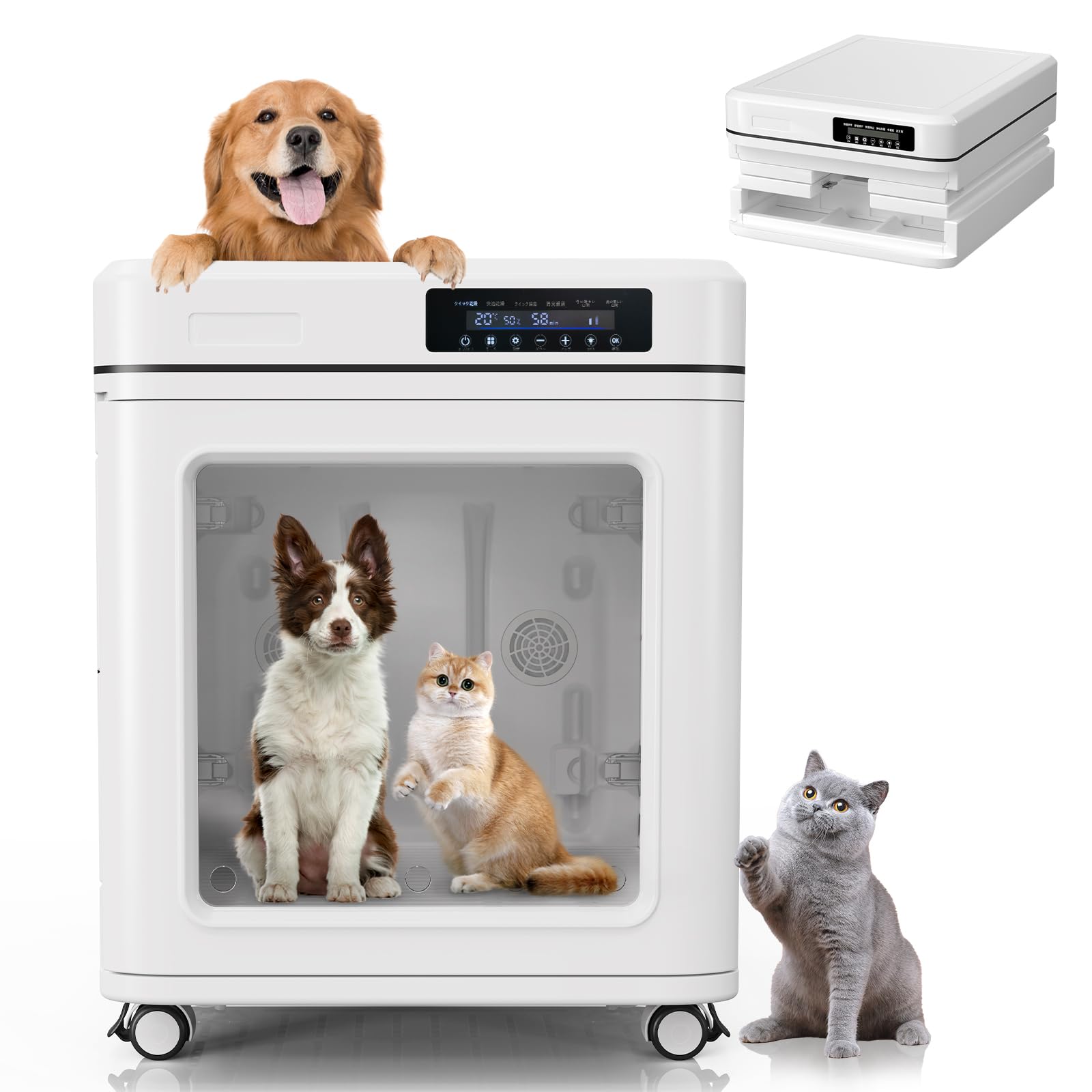 Amazon | ペットドライルーム 犬 猫 兼用 ドライハウス ボックス