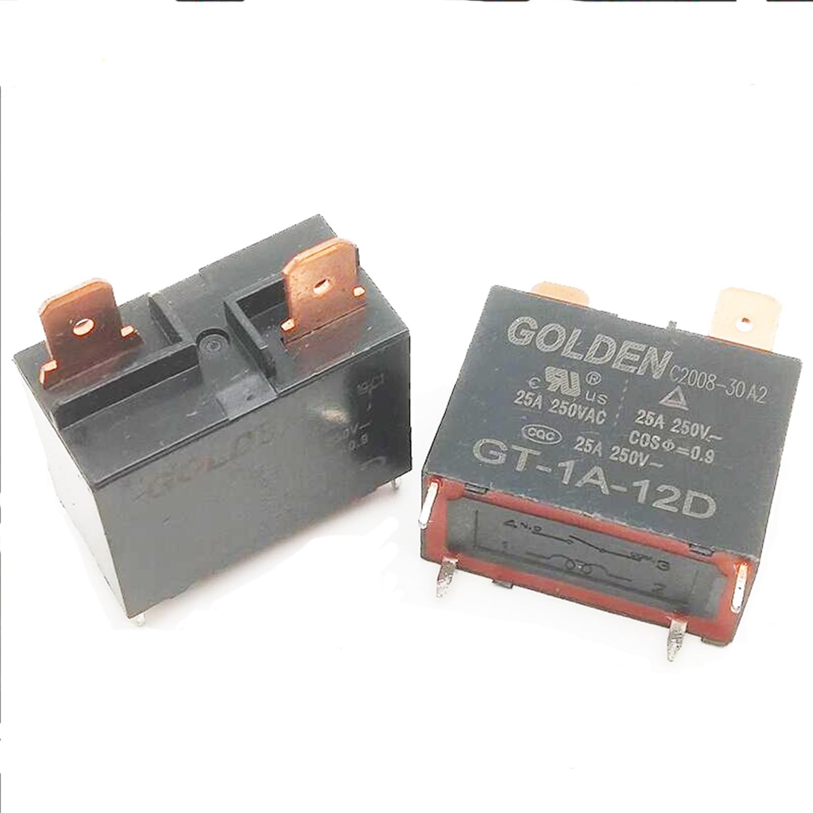 VDOQTLJT GT-1A-12DP GT1A12DP 12VDC DC12V 12V 25A Relay 4PIN