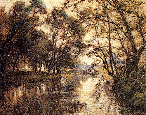 Peinture Chelles paysage rural rivière pour un salon chaleureux