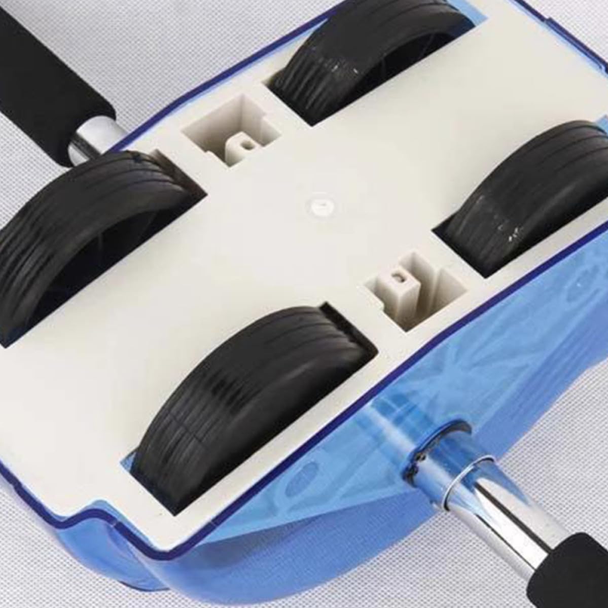 Vierrädriger Bauchroller mit Zubehör, Blau, Abs und Pp
