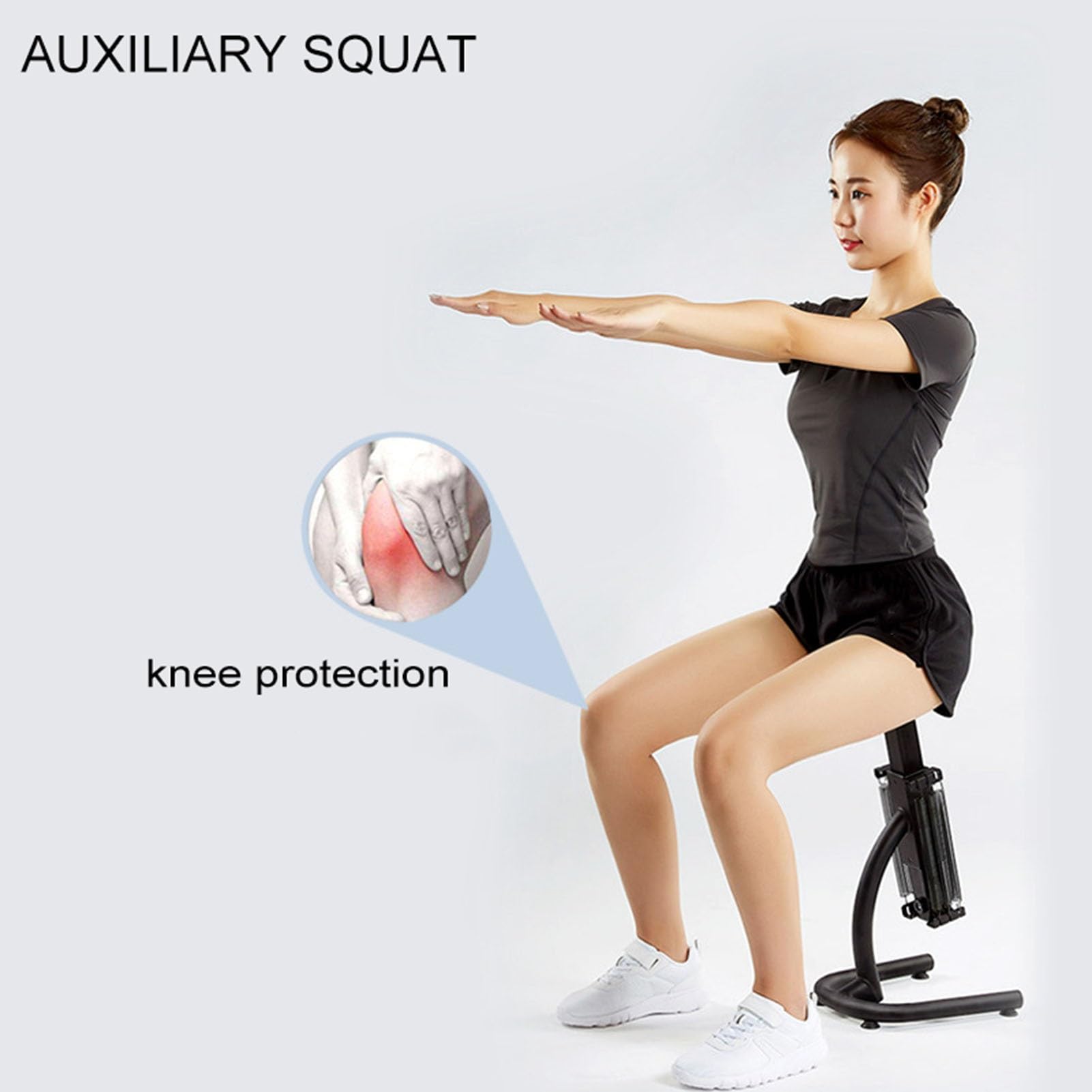 Tiefer Kniebeugen-Maschine für das Fitnessstudio zu Hause – Beinstreckungs- und Curl-Ausrüstung für effektives Beintraining, Liegestütze, Sit-Ups und Bauchmuskelübungen