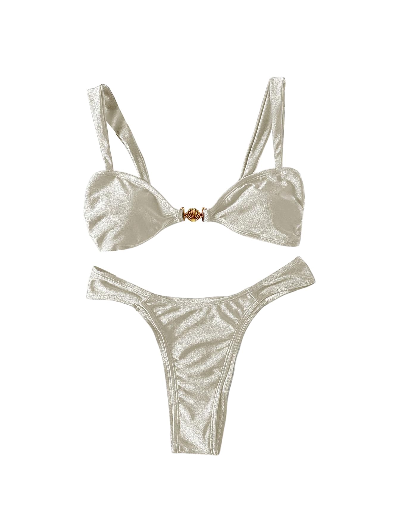 floerns Women's Two Piece Bikini Sets High Waisted Swimsuit Cheeky Bathing Suit-picture-35
