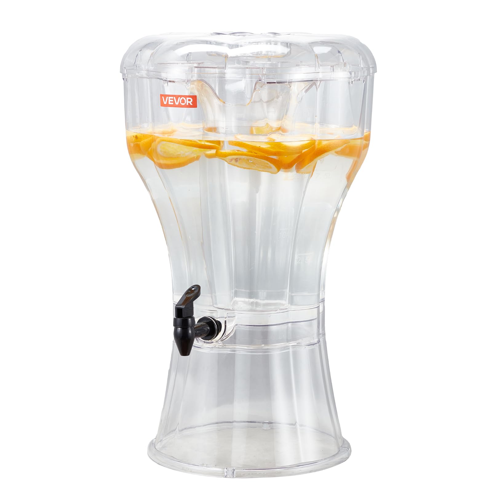 VEVOR Dispensador de Bebidas de 13 L para Fiestas, Plástico, con Grifo Antigoteo, Dispensador de Agua para Té Helado, Limonada, Zumo, para Restaurantes, Hoteles y Fiestas, 330 x 330 x 540 mm