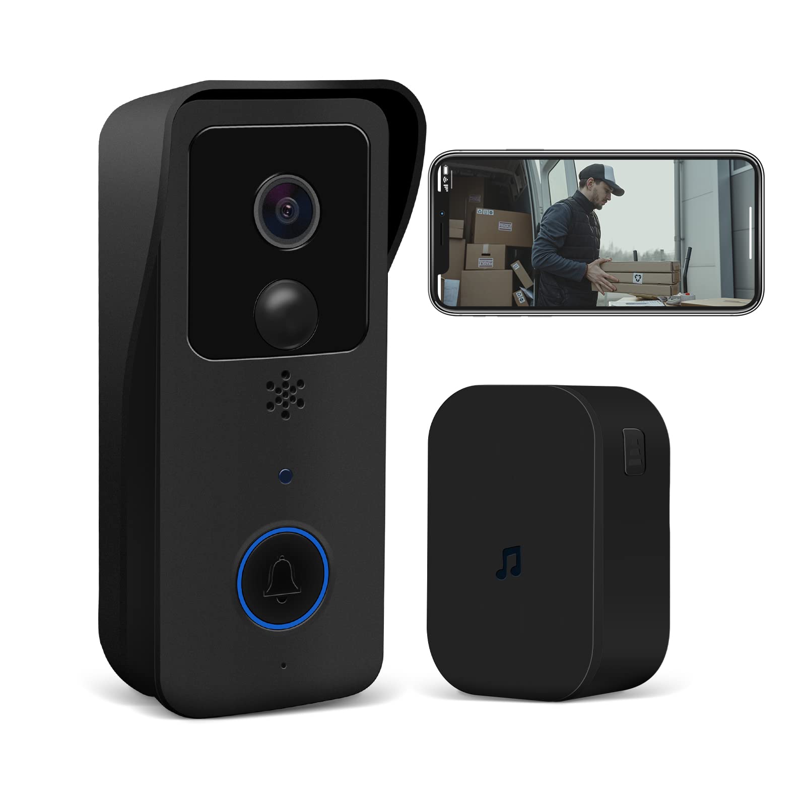 Videocitofono WiFi Hiseeu - 2MP, Batteria 4800mAh, Rilevamento Umano, Audio Bidirezionale - Foto 2