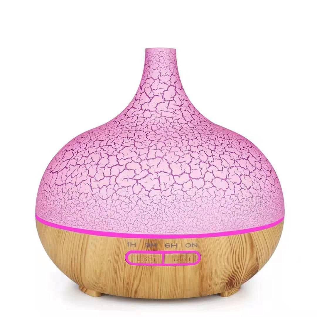 Essential Oil Diffuser, Aromatherapy Diffuser 500ml with Remote Control, 4 Timer & Auto-Off Safety Switch, 7 Color LED Lights Mode, 10 Hours Quiet Humidifier for Bedroom, Office & Home (F.Light woody)
