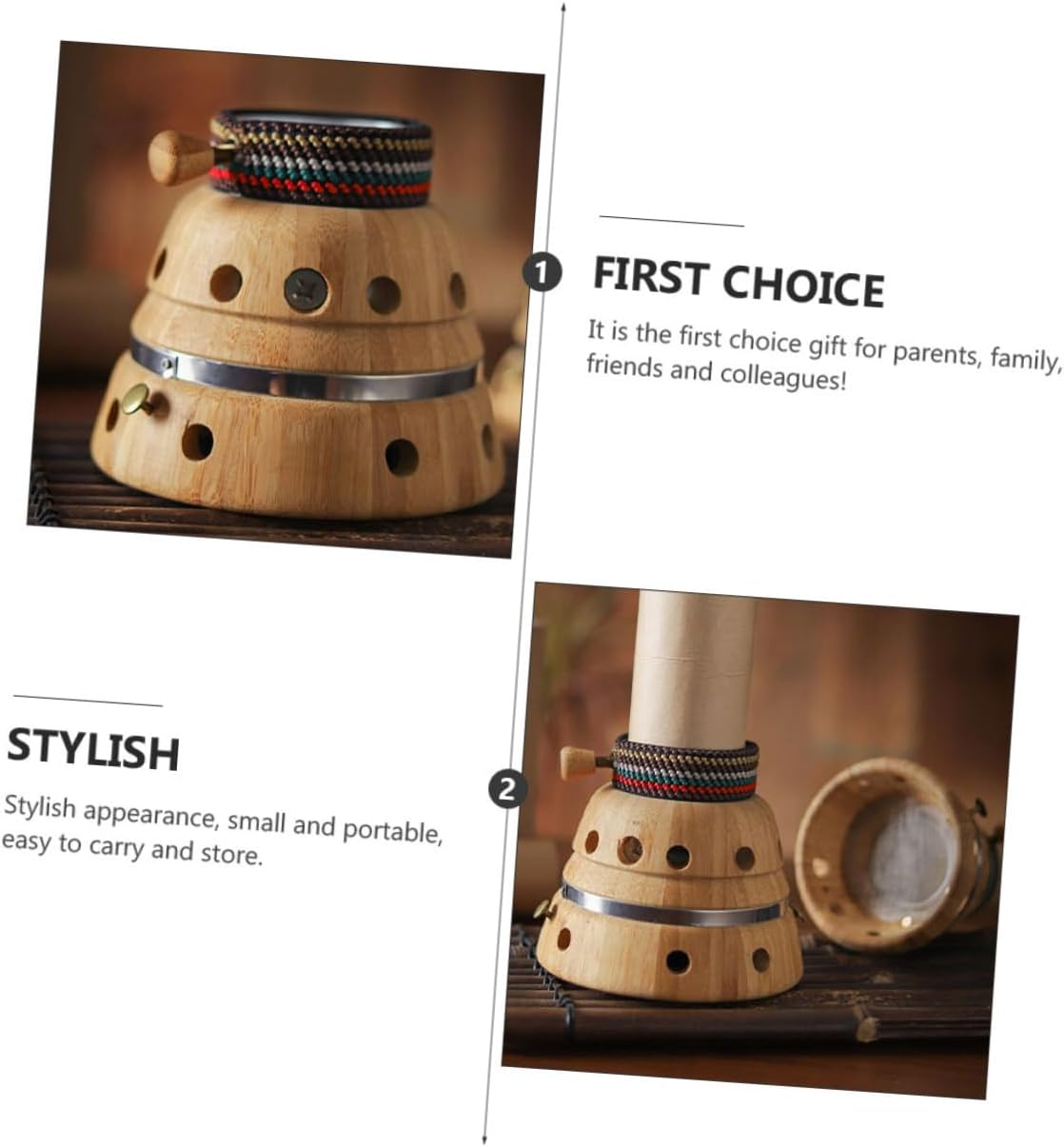 Portable Moxibustion Box Set Bamboo Moxa Stick Burner Adjustable Function for Massage Therapy for Home Use and Relaxation