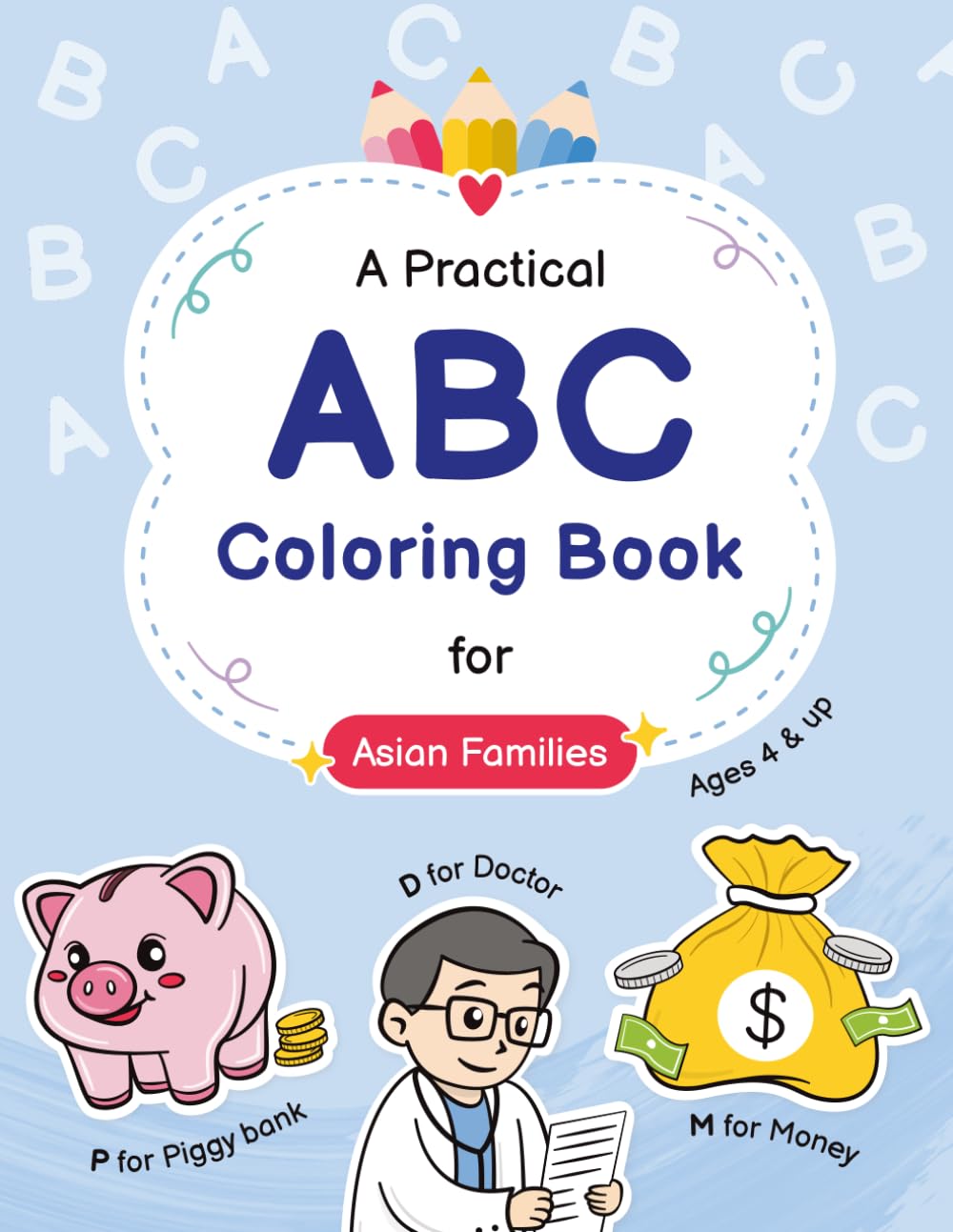 A Practical ABC Coloring Book for Asian Families
