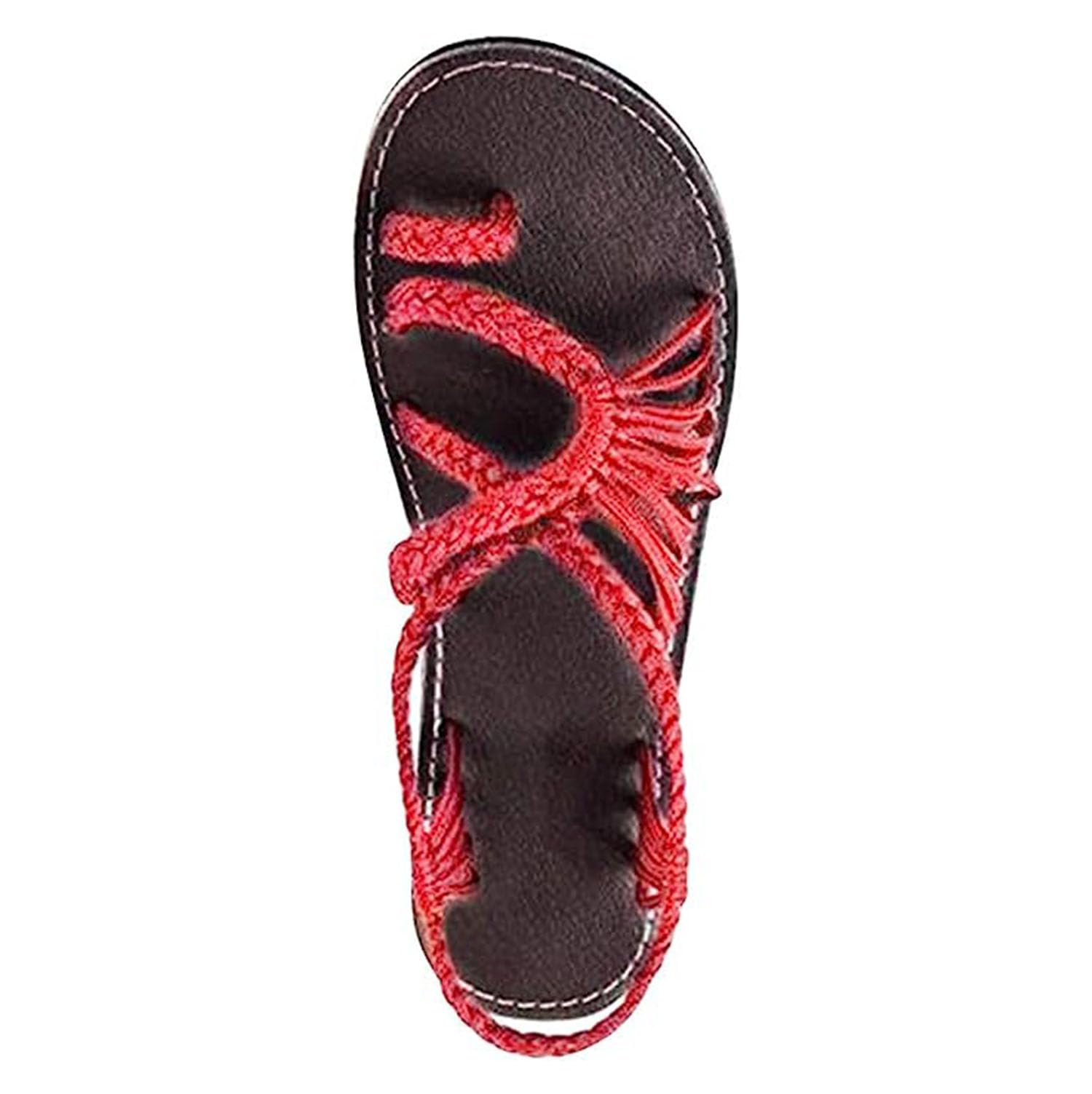 MIAOXIAO Women Sandals Flip Flop Buckle Ankle Strap Flatform Summer Open Toe Ankle Strap Platform Wedge Casual Flatform Sandals Sandal,8,EU40
