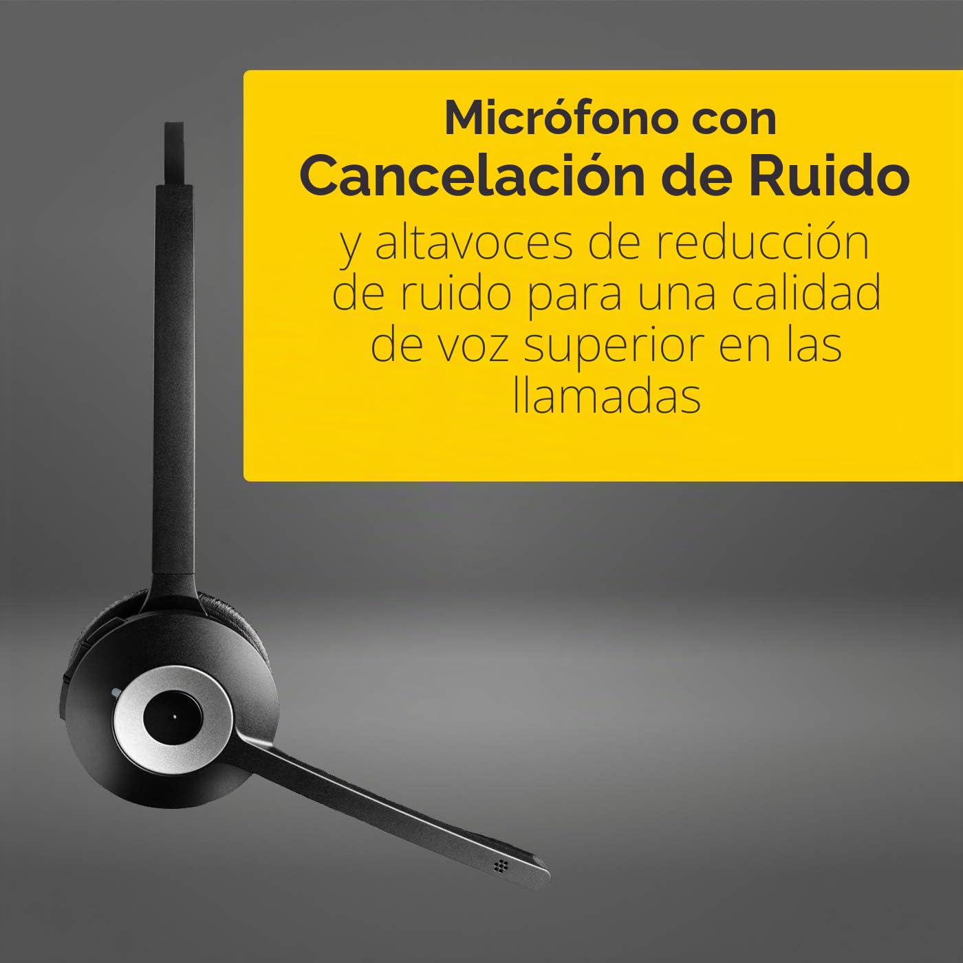 Jabra Pro 920 DECT Auricular alámbrico monoaural - Cancelación de Voz y Ruido en Alta defición, batería para Todo el día - Optimizado para teléfonos de Escritorio - Enchufe UE
