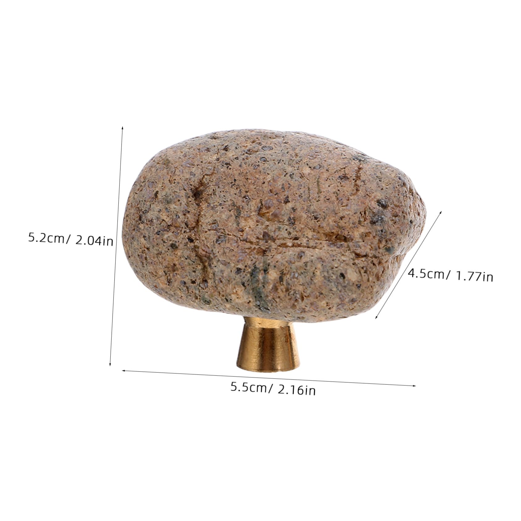 HOMSFOU 2 pomelli irregolari in pietra naturale per cassetti, in ottone, con impugnatura ergonomica, maniglie decorative per armadi, librerie e cassettiere