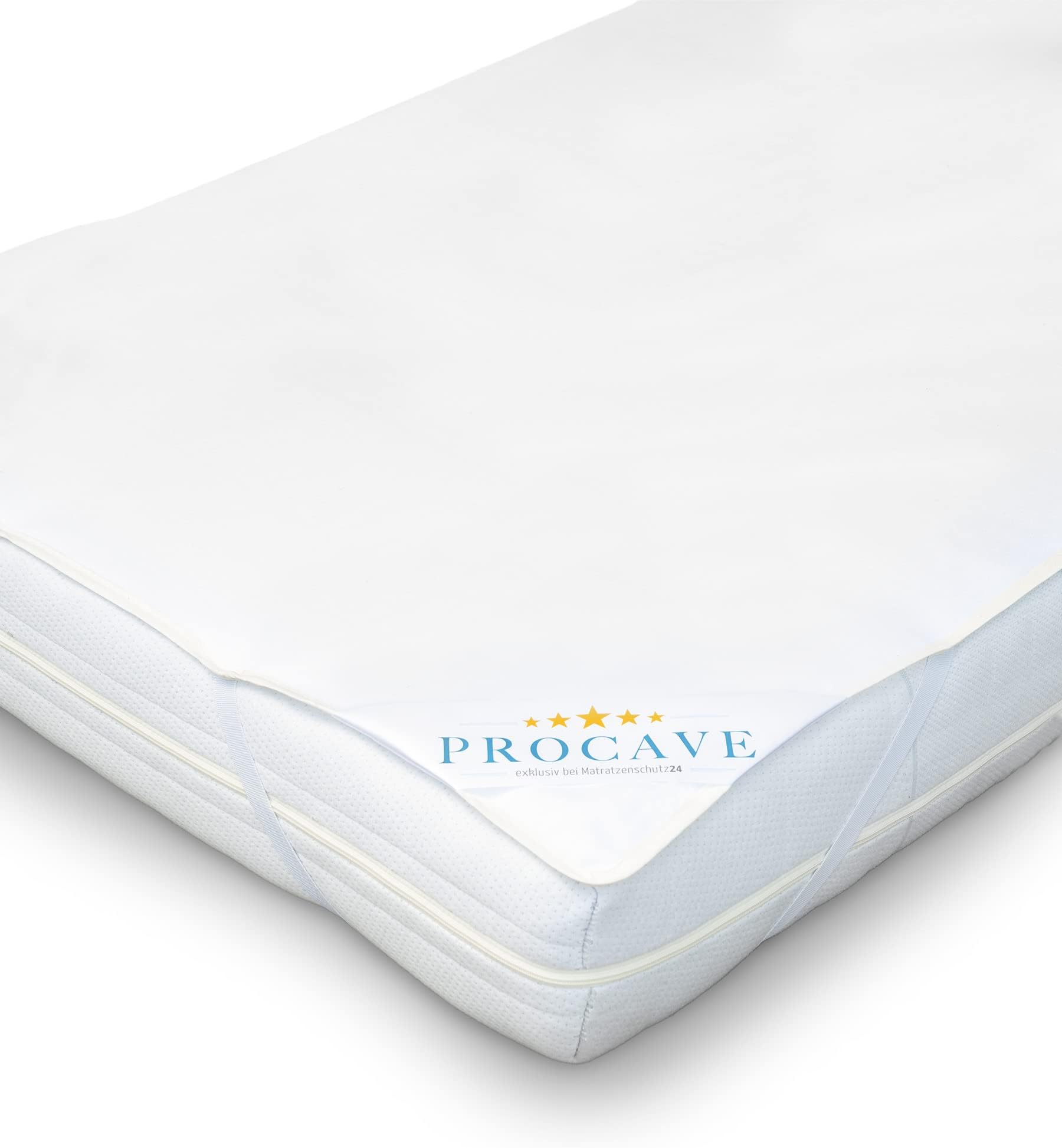 PROCAVE, Waterproof Mattress Protector, Cot Bed Sheets, Water-Resistant Molleton Mattress Cover, Made in Germany, Multiple, 90x190 cm