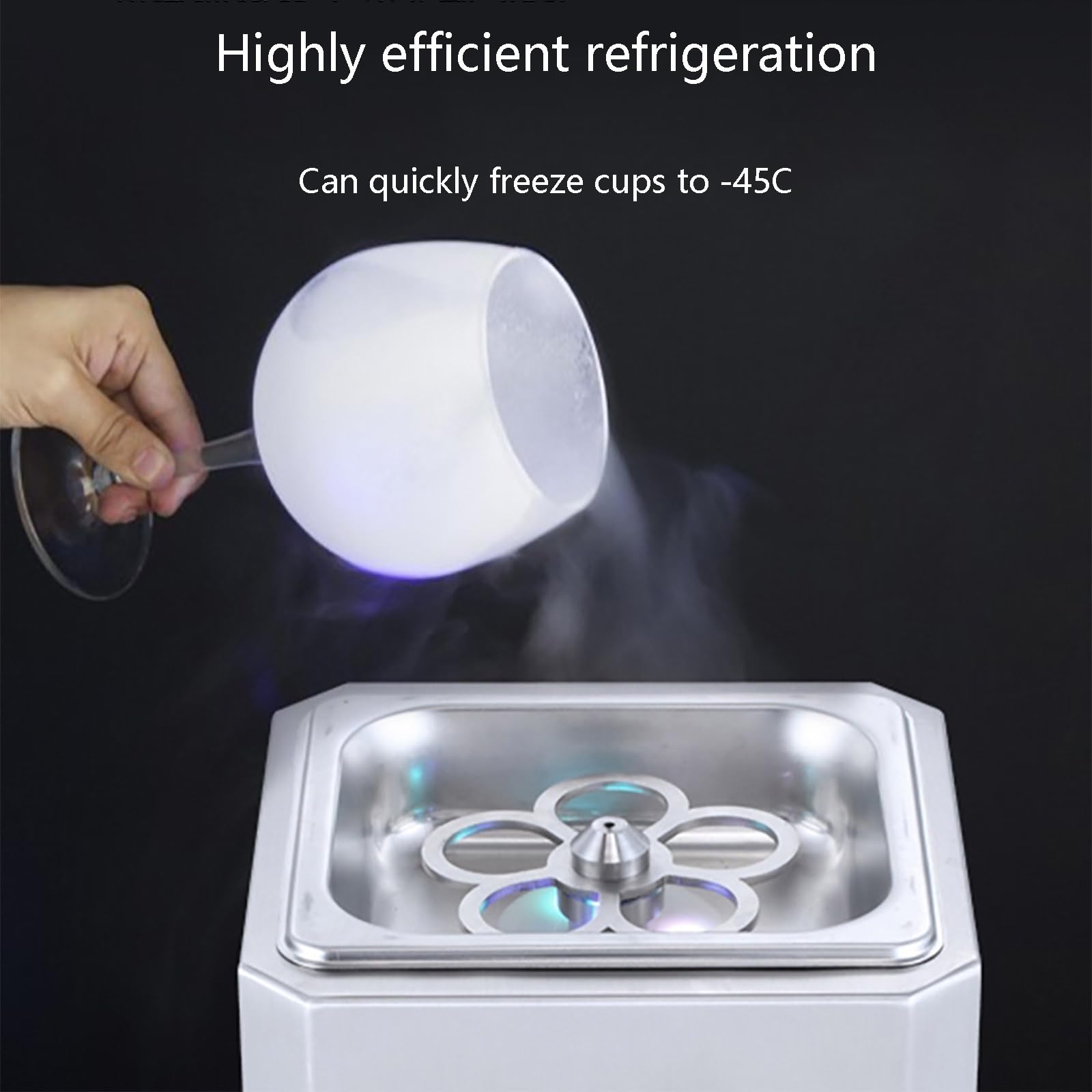 Enfriador de Vidrio instantáneo y Rápido con CO2 para Cerveza, Vino y Bebidas en Bares, Discotecas, Pubs, Restaurantes, Hoteles y Hogar.