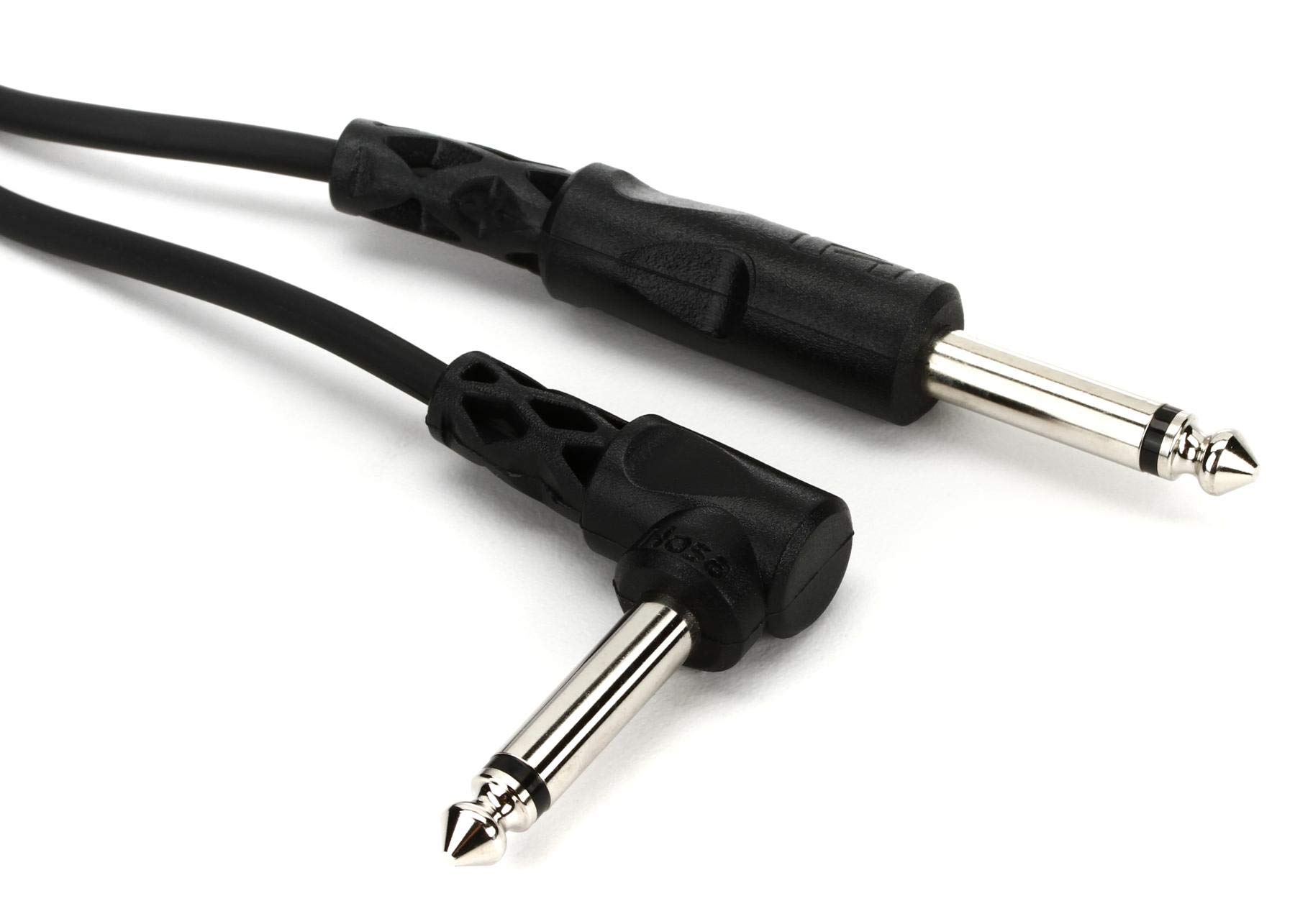 Hosa CPP-103R 1/4 in TS to Right-angle 1/4 in TS Unbalanced Interconnect, 3 feet