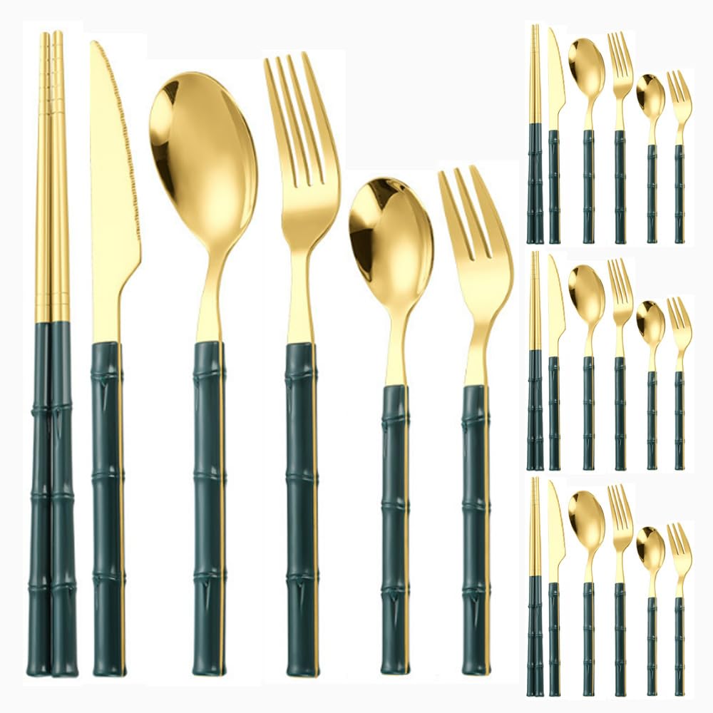Ensemble de couverts avec ménagère acier inoxydable plastique transparent couteau fourchette