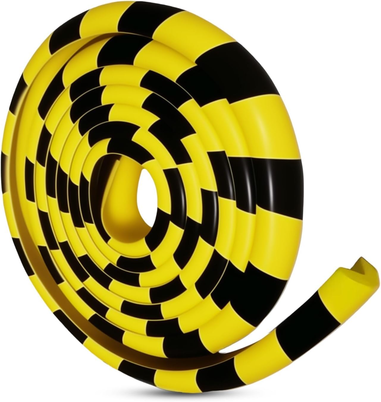 Corner Guards Wall Protectors Rubber Foam Corner Protector Sponge, 5 Meters Yellow/Black Self-Adhesive Wall Corner Guards for Parking Columns (L-Shaped)