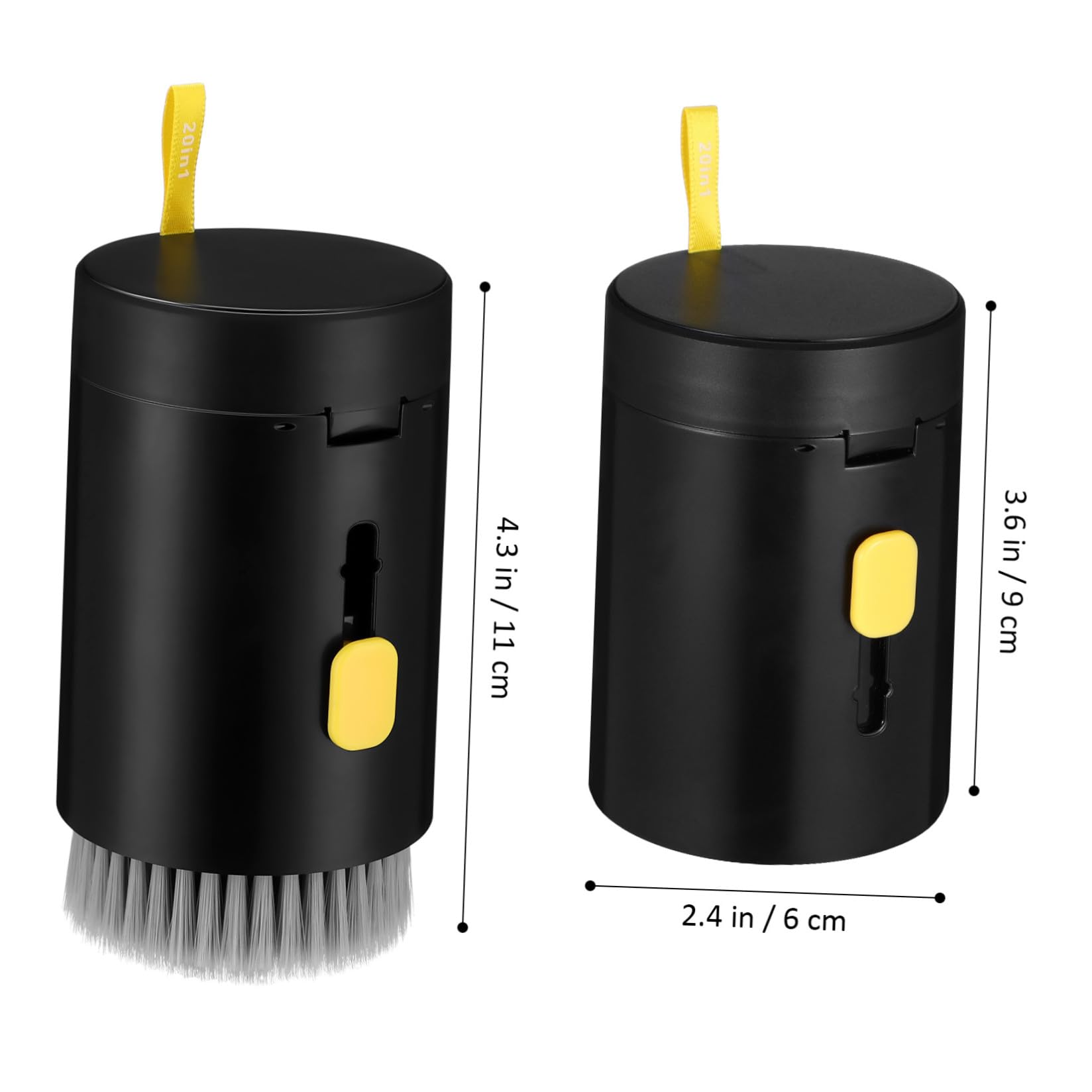 Happyyami Kit De Limpieza para Portátiles Limpiador De Teclado y Auriculares Herramienta De Limpieza De Lentes De Cámara para Dispositivos Electrónicos Negro