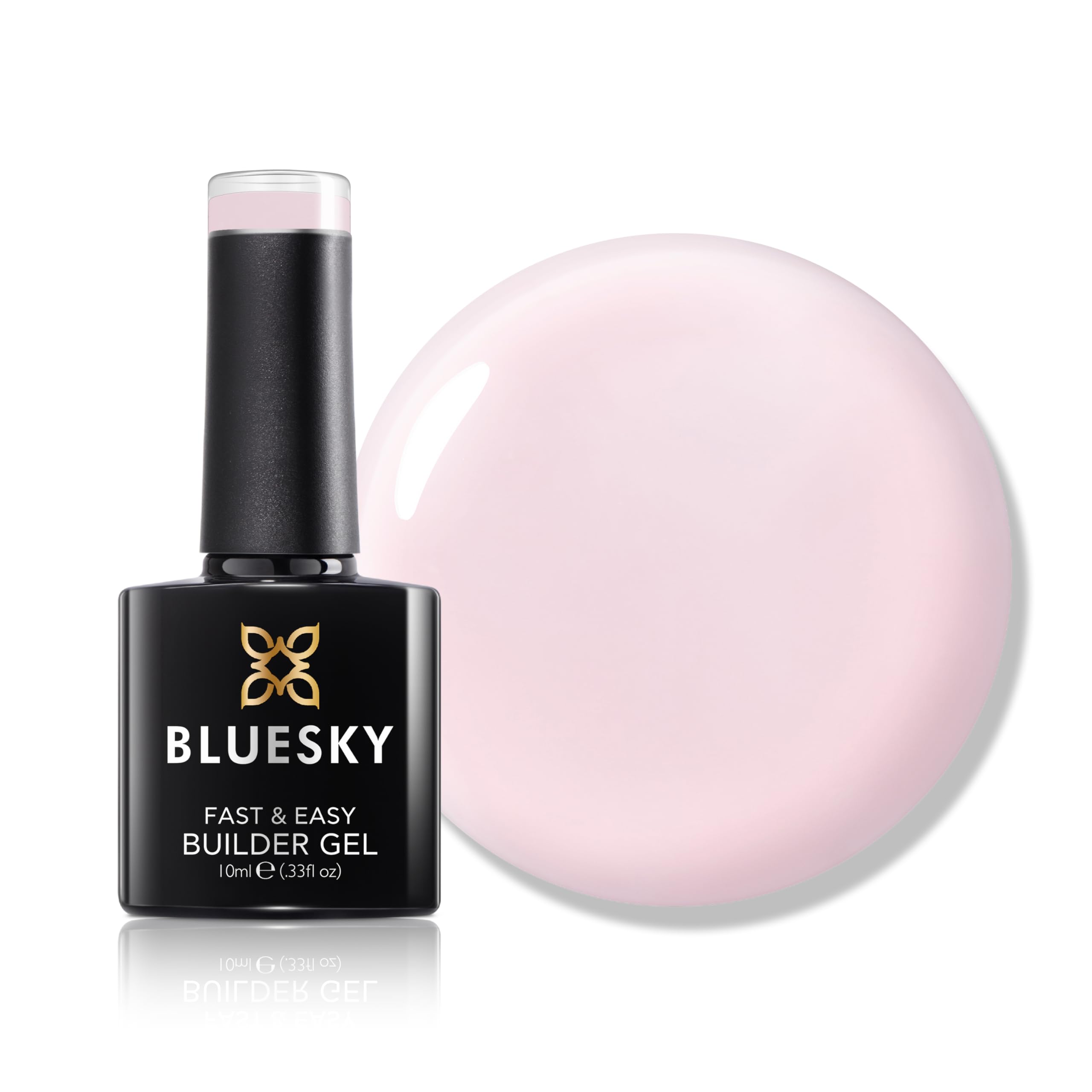 Bluesky Fast & Easy Builder Gel 10ml, Mauve Mist, Nail Strengthener and Extender for Long, Strong Nails & Nail Extensions, Professional, Salon & Home Use, Requires Curing Under LED UV Nail Lamp