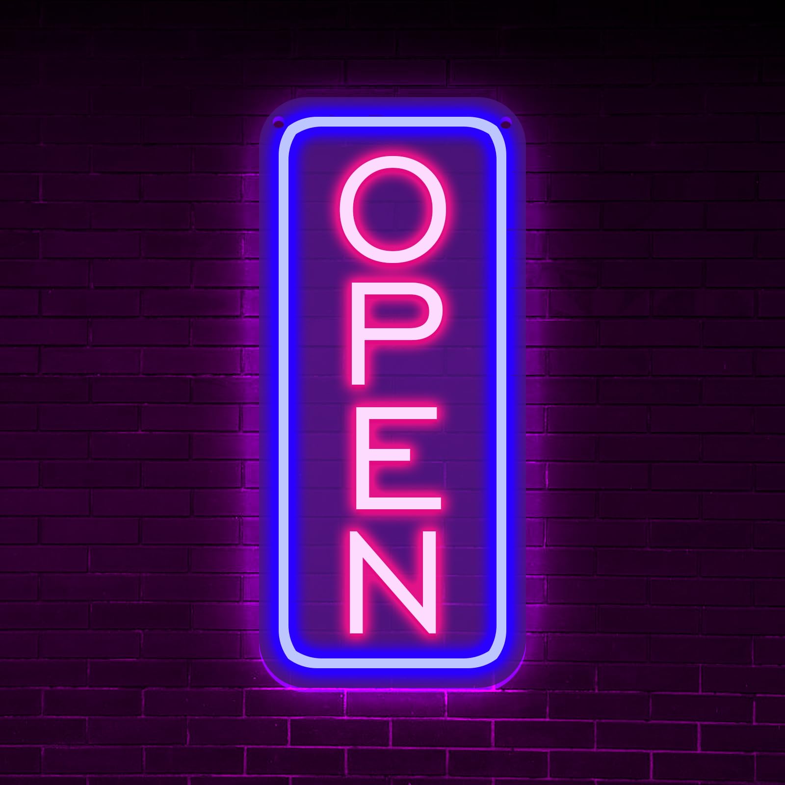 Open Neon Light Sign LED Light Up Sign USB Powered for Bar Club Store Hair Salon Restaurant Cafe Decoration Gifts (Blue+Pink) — image 1