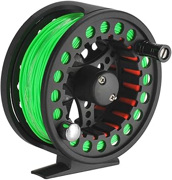 21BB Large Arbor Fly Fishing Reel Lightweight CNC Machined Aluminum Alloy with Line