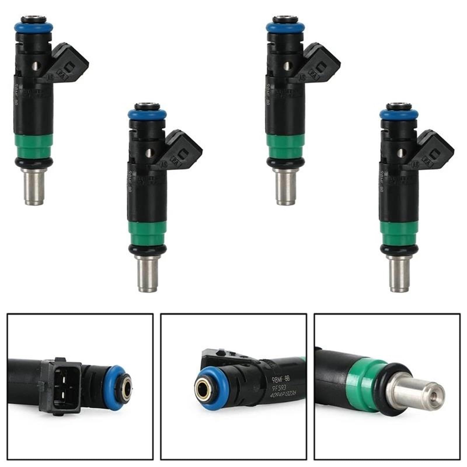 Inyector De Combustible 4 Uds 1429840 98MF-BB Para Ford Para Fiesta V 2001-2008 Para Fusion 1.4L 2002-2012 Boquilla Atomizadora