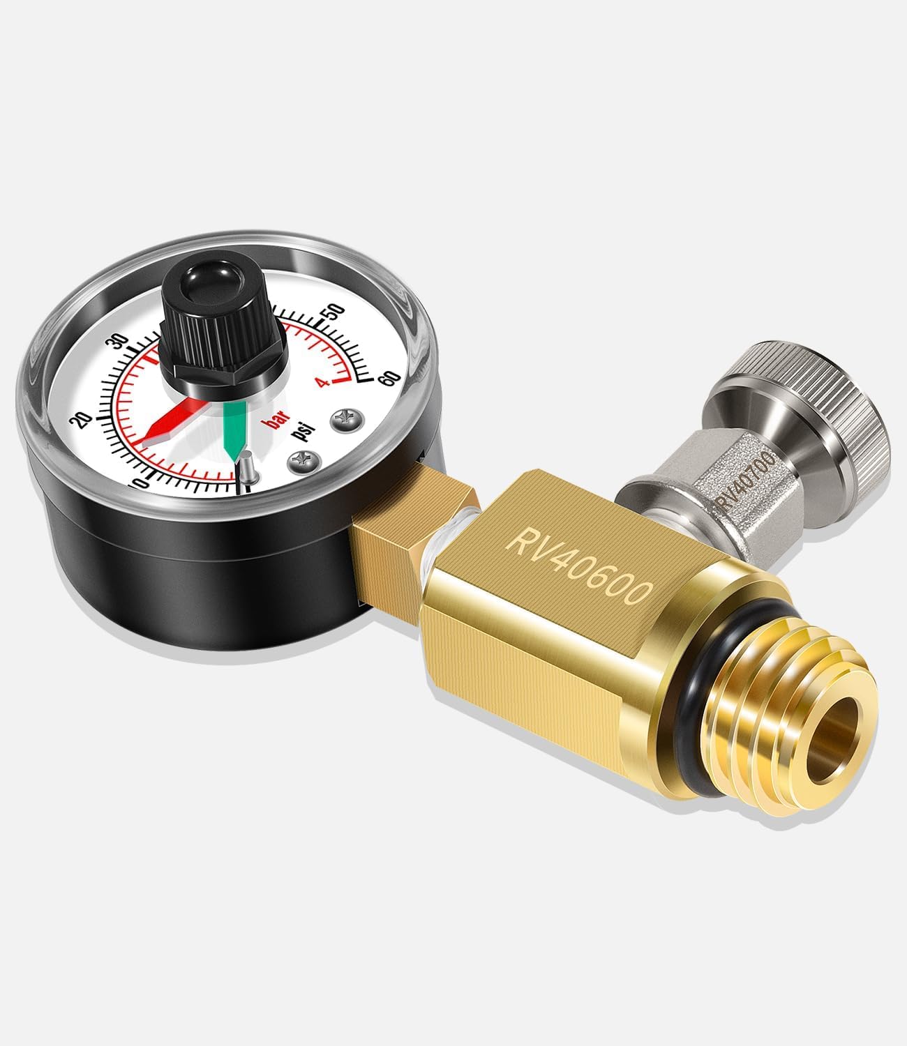 Hochleistungs-Handentlastungsventil mit Druckmesser Ersatz für 98209800 RV40600 – Kompatibel mit Clean & Clear, FNS Plus, Predator Schwimmfilter – Inkl. Dichtung, Clip & Teflonband