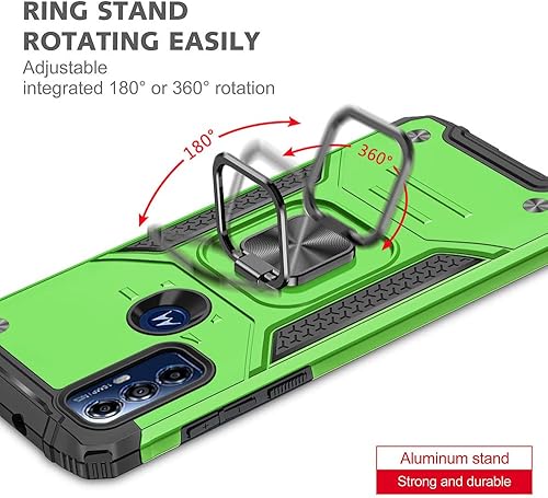 Miniatura 4 de Funda para Moto G Play 2023, Motorola G Play 2023 con protector de pantalla HD, soporte giratorio de grado militar de 360 (resistente), fundas