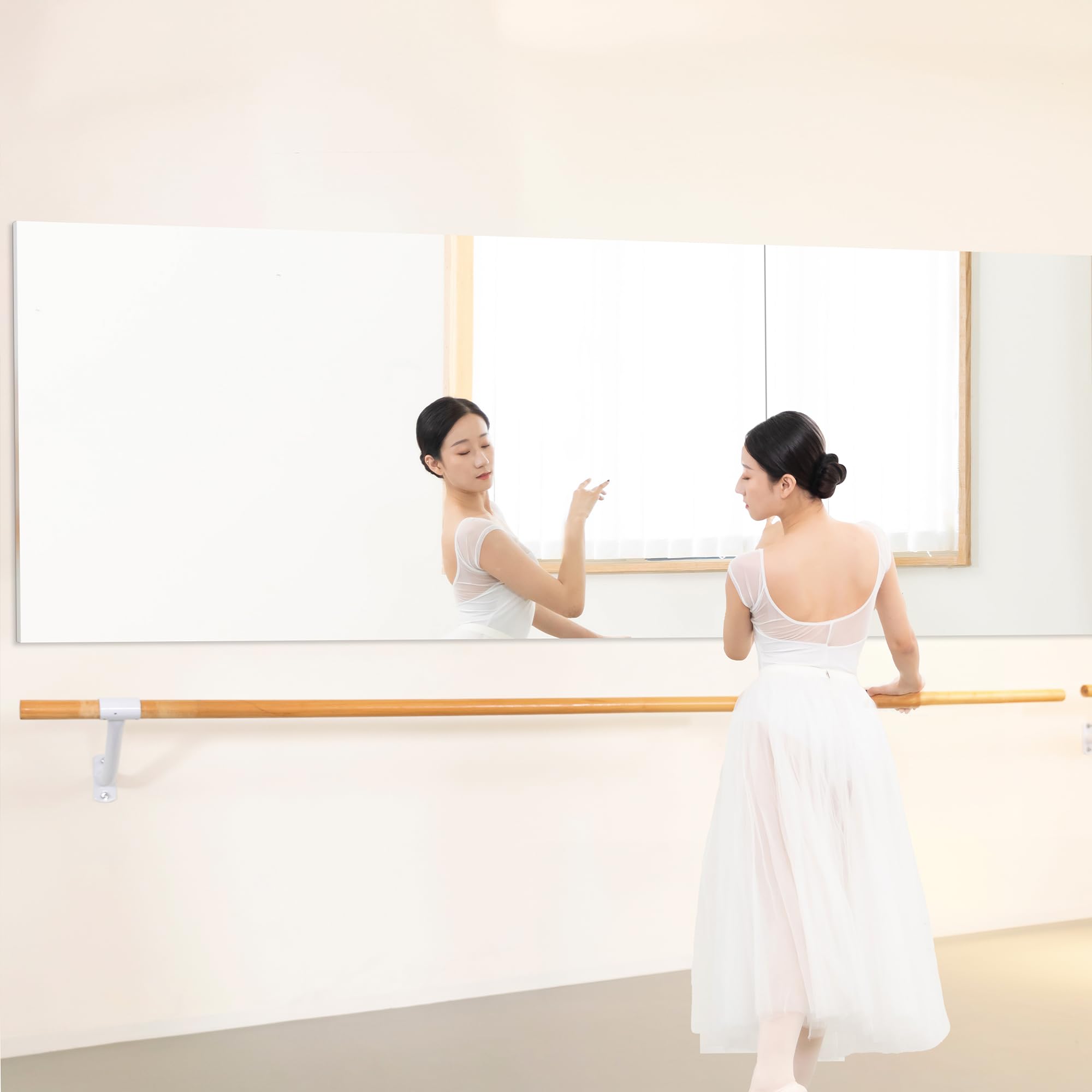 brisafe Specchio da Palestra per Casa, 2 Pezzi 180 x 100 cm, Grande Specchio Senza Cornice Montabile a Parete, Specchi a Figura Intera per Casa, Palestra, Garage e Camera da Letto