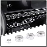 Vista 9 de Cubiertas de perilla de volumen de aire acondicionado de consola central para Honda Civic 2022/Honda CRV 2023, 4 piezas de aleación de aluminio A/C