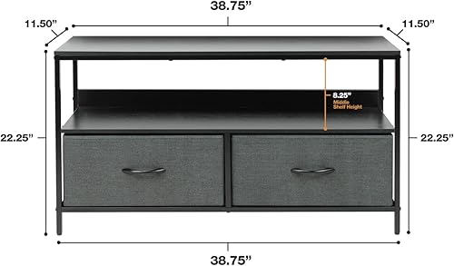 Miniatura 3 de Sorbus Mueble Cómoda para TV con 2 Cajones - Soporte Elevador de Televisión con Almacenamiento - Mueble para Dormitorio, Sala de Estar, Armario y